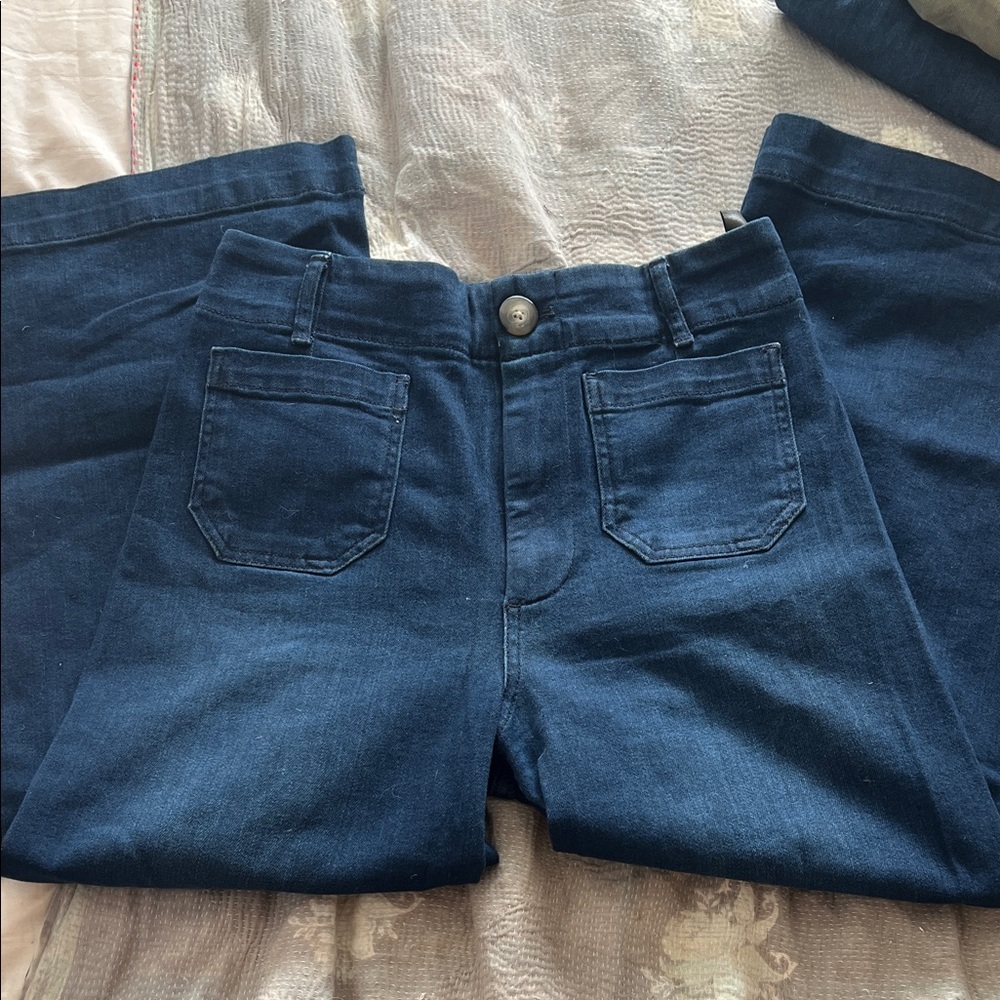 Pilcro Deep Indigo Flare Jeans